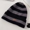 Fashion Stripe Stitching Beanie Hat Soft, Hot Sale Women Slouchy Winter Hat, Knit Hats Female Streetwear Cap Cozy Fit