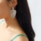 Big Earrings Womens Exaggerated Fashion, Advanced Metal Textured Leaf Pendant, Geometry Drop Earring