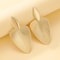 Big Earrings Womens Exaggerated Fashion, Advanced Metal Textured Leaf Pendant, Geometry Drop Earring