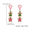 Cute Colorful Heart Gingerbread Drop Earrings for Women Funny Enamel Santa Claus Snowman Earrings Christmas Holiday Jewelry Gift