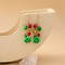Colorful Beads Christmas Tree Earrings with Santa Claus and Snowman for Women Holiday Drop Earrings