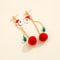 Colorful Beads Christmas Tree Earrings with Santa Claus and Snowman for Women Holiday Drop Earrings