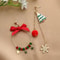 Colorful Beads Christmas Tree Earrings with Santa Claus and Snowman for Women Holiday Drop Earrings