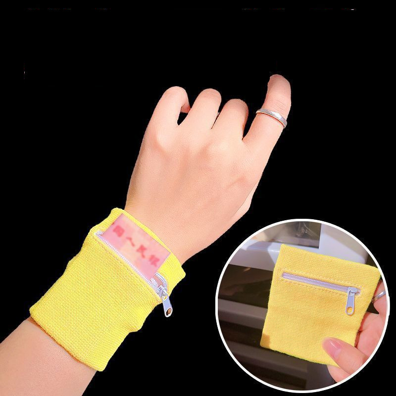 Running Sports Arm Band Bag with Zipper Pouch for Key Card and Basketball Sweatband Storage