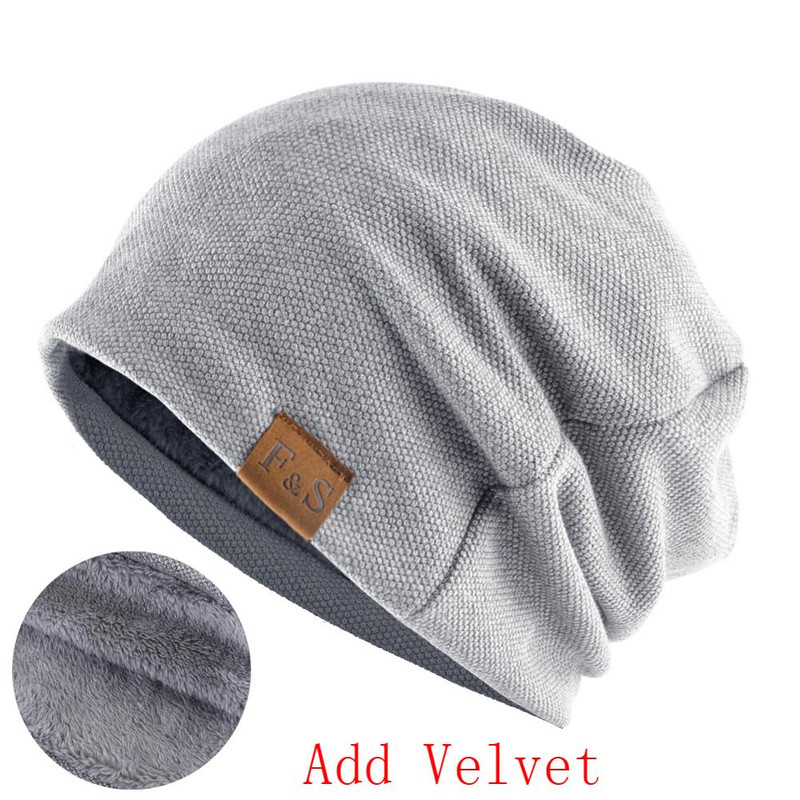 Winter Knitted Skullies Beanies Velvet Soft Turban Hats Fashion Bonnet Hat For Men And Women Hip Hop Beanie