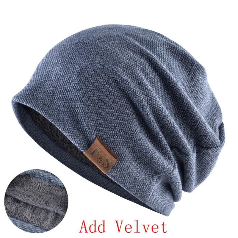 Winter Knitted Skullies Beanies Velvet Soft Turban Hats Fashion Bonnet Hat For Men And Women Hip Hop Beanie