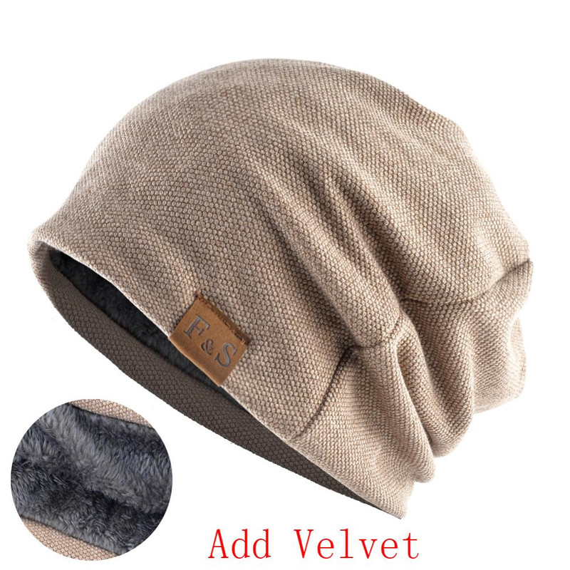 Winter Knitted Skullies Beanies Velvet Soft Turban Hats Fashion Bonnet Hat For Men And Women Hip Hop Beanie