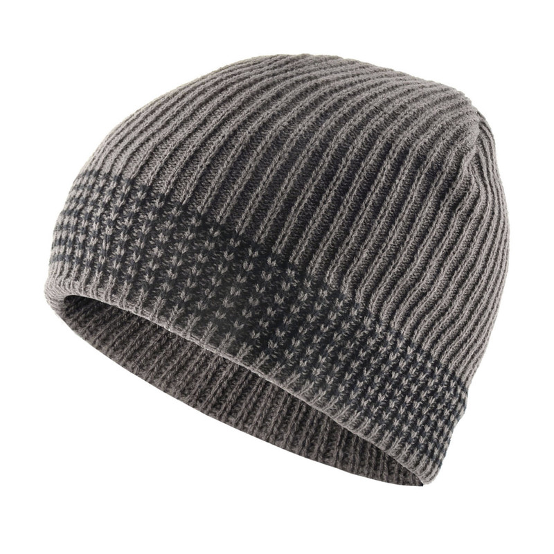 Men Winter Knitting Thick Beanie Hat Solid Color Velvet Bonnet Cap Mens Skullies Beanies Knitted Wo 0