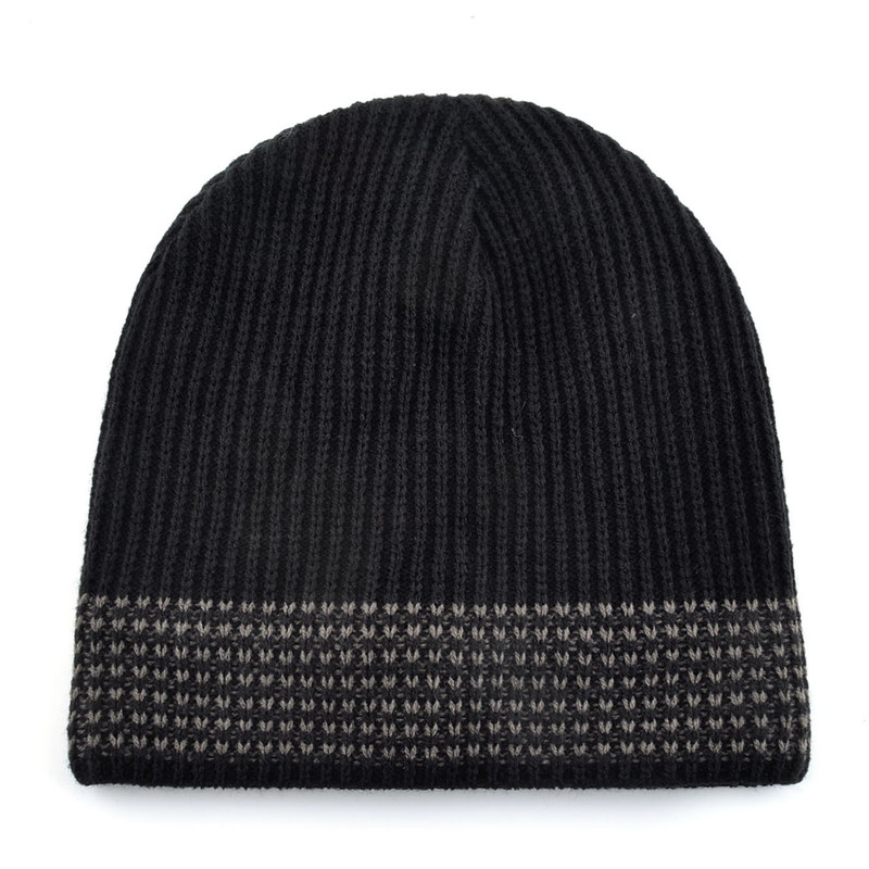 Men Winter Knitting Thick Beanie Hat Solid Color Velvet Bonnet Cap Mens Skullies Beanies Knitted Wo 6