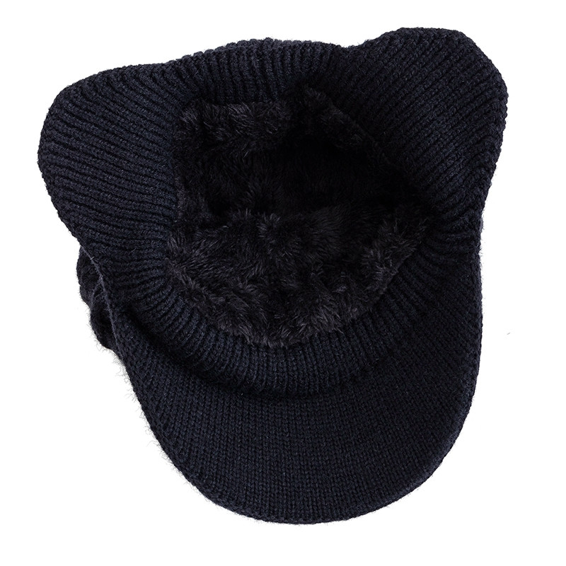 Warm Earflap Cap Stylish Unisex Beanie Hat Plush Fur Lined Winter Hat for Ski Sports Outdoors