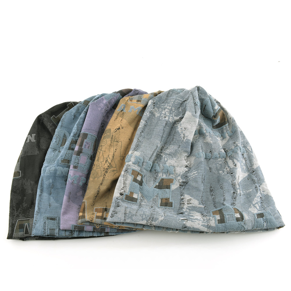 Foam Letter Printing Hats Men Vintage Distressed Tie-dye Beanie Women Skullies Beanies Winter Warm Spring Fall Hats