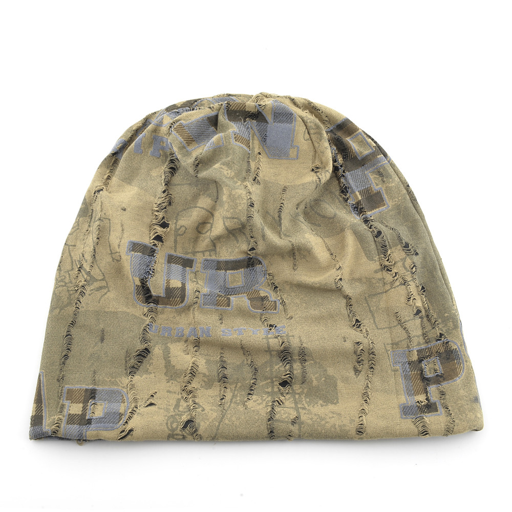 Foam Letter Printing Hats Men Vintage Distressed Tie-dye Beanie Women Skullies Beanies Winter Warm Spring Fall Hats