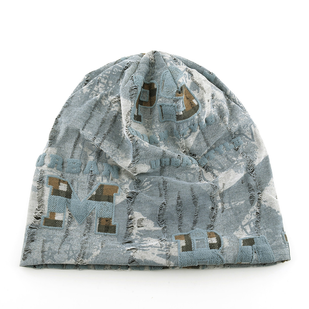 Foam Letter Printing Hats Men Vintage Distressed Tie-dye Beanie Women Skullies Beanies Winter Warm Spring Fall Hats