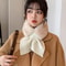 All-Match Knitted Scarf for Women, Soft Winter Shawl, Female Cross Straps Neck Scarf, Sweet Girls Autumn Winter Scarf