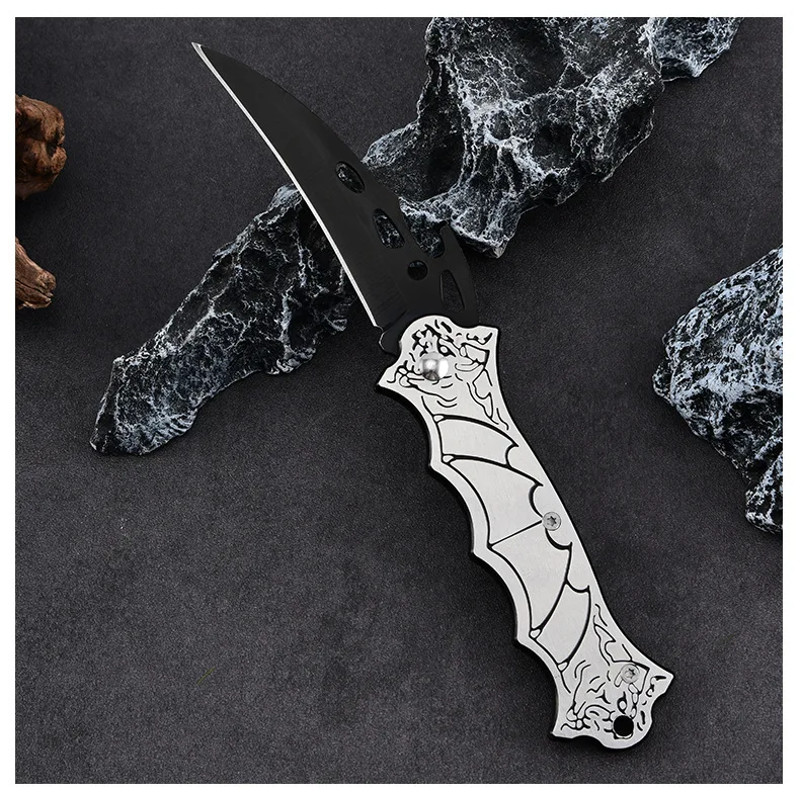 Sharp Outdoor Tactical Folding Knife, High Hardness Stainless Steel Survival Pocket Knife for Hiking and Camping