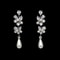 Huitan Aesthetic Bridal Imitation Pearl Dangle Earrings Luxury Trendy Engagement Wedding Ear Accessories for Women Newly Jewelry