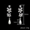 Huitan Aesthetic Bridal Imitation Pearl Dangle Earrings Luxury Trendy Engagement Wedding Ear Accessories for Women Newly Jewelry