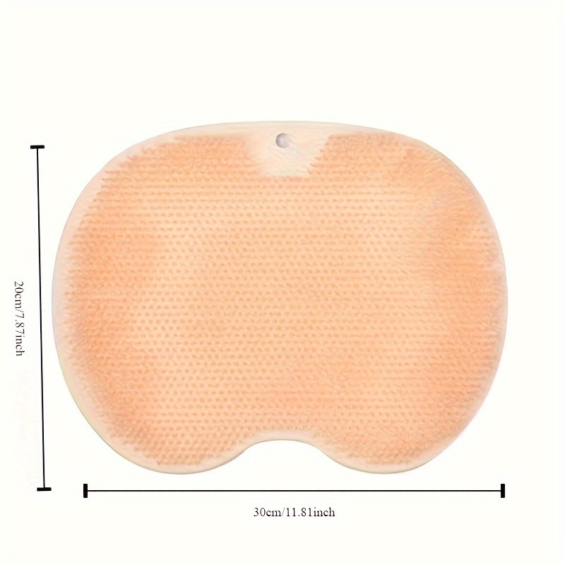 Silicone Bath Brush, Wall-Mounted Non-Slip Back and Foot Scrubber for Lazy People