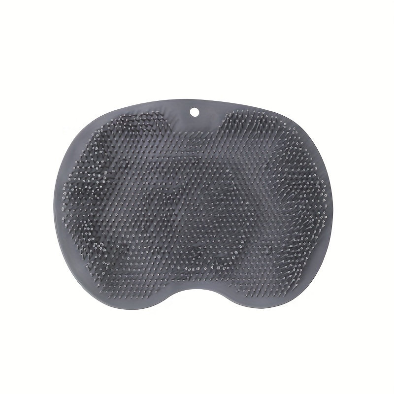 Silicone Bath Brush, Wall-Mounted Non-Slip Back and Foot Scrubber for Lazy People