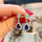 Luxury Blue White Pear Drop Earrings Huitan Fashion Wedding Engagement Ear Accessories Fancy Gift for Women