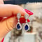 Luxury Blue White Pear Drop Earrings Huitan Fashion Wedding Engagement Ear Accessories Fancy Gift for Women