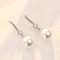 Luxury Crystal Zircon Pearl Earrings in Fine Sterling Silver for Women Engagement Wedding Jewelry Gift
