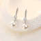 Luxury Crystal Zircon Pearl Earrings in Fine Sterling Silver for Women Engagement Wedding Jewelry Gift