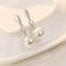 Luxury Crystal Zircon Pearl Earrings in Fine Sterling Silver for Women Engagement Wedding Jewelry Gift