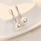 Luxury Crystal Zircon Pearl Earrings in Fine Sterling Silver for Women Engagement Wedding Jewelry Gift