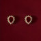Elegant Gold Color Earrings Female Delicate Fashion Jewelry, Huitan Charming Red Stud Wedding Accessories Gift