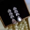 New Fashion Bridal Accessories Huitan Women Drop Earring, Wedding Band Jewelry Leave Water Drop Shape, Cubic Zirconia