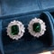 Delicate Design Jewelry, Huitan Luxury Lady Green Zirconia Ear Stud Earrings for Anniversary Party