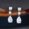 Huitan Women's Drop Earrings Silver Fashion Jewelry, Elegant Versatile Female Ear Accessories for Wholesale