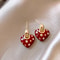 Elegant New Trend Jewelry Pearl Heart Shaped Hoop Earrings For Women Luxury Accessories 6