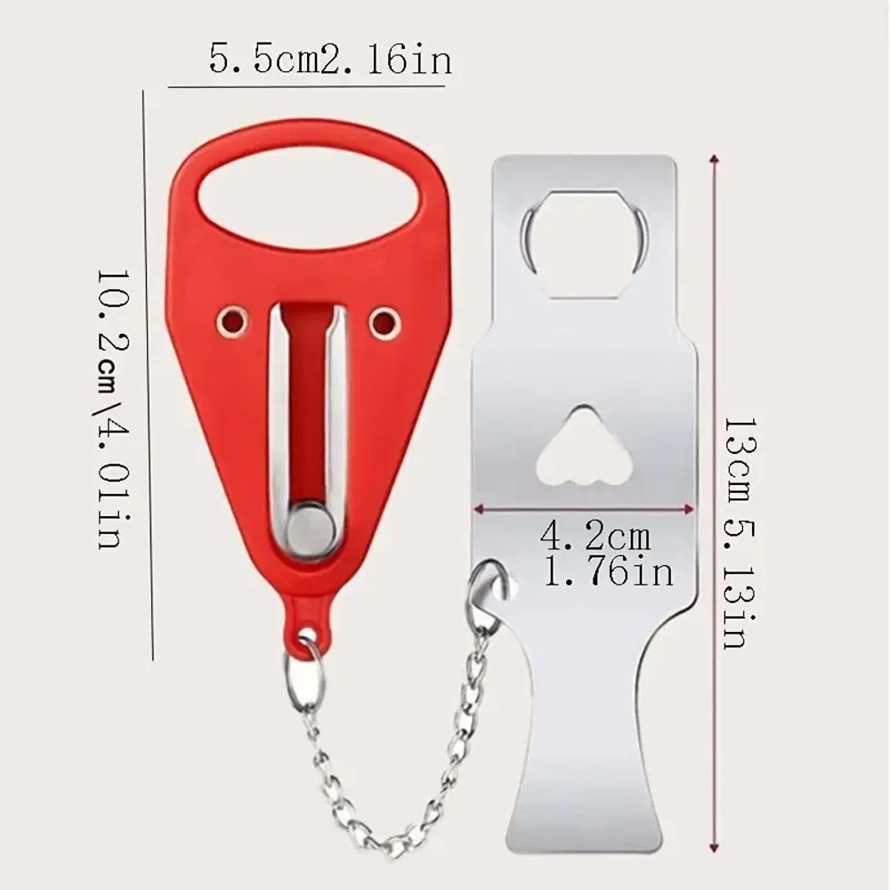 Portable Travel Safety Door Lock, Universal Sleep Security Lock for Travelers and Families