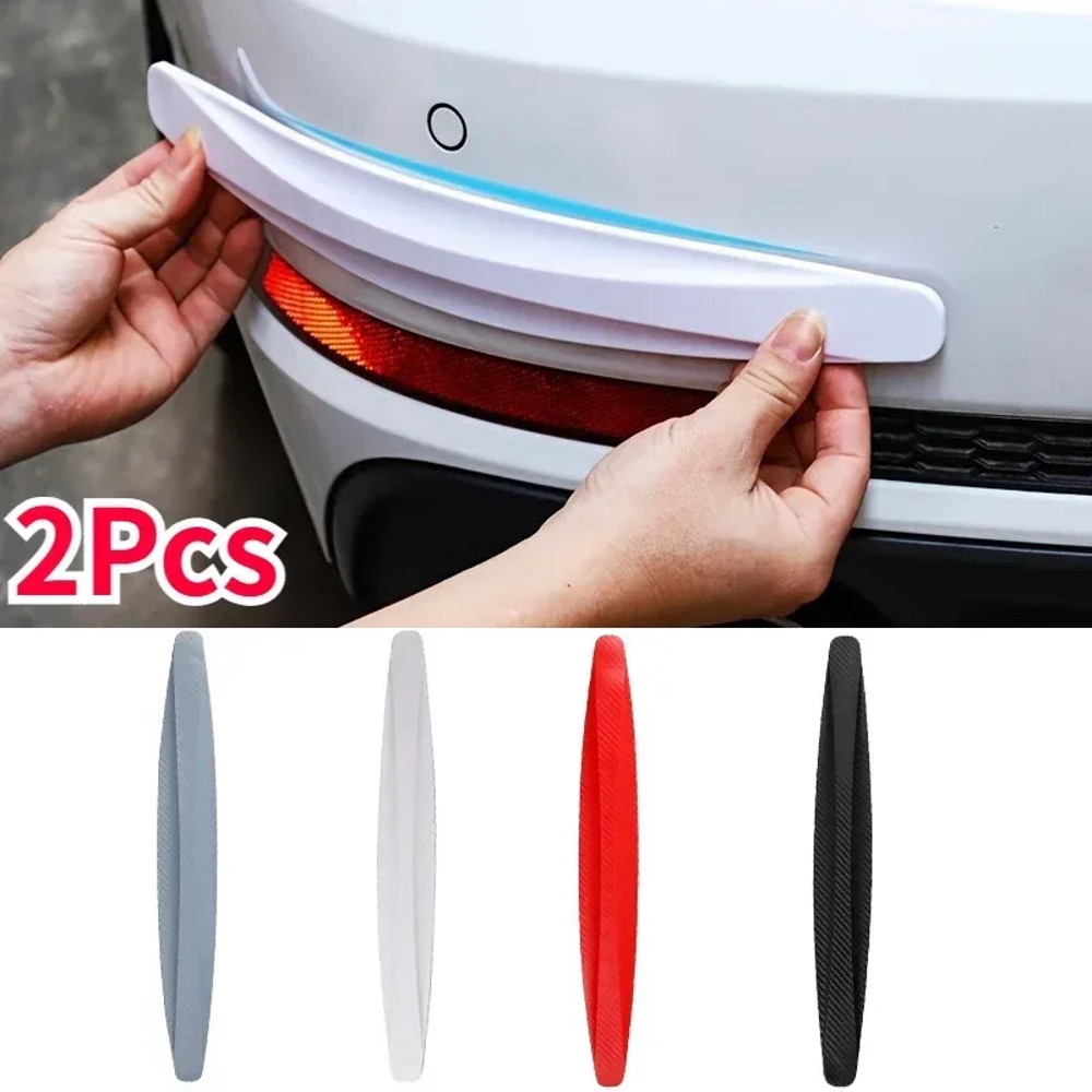 2pcs Universal AntiCollision Protector Stickers Car Front And Rear Corner Bumper Guard Antiscratch 1