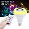 Color Changing LED Bluetooth Speaker Lamp, Smart Light Bulb with Remote Control for Mood Lighting