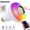 Color Changing LED Bluetooth Speaker Lamp, Smart Light Bulb with Remote Control for Mood Lighting