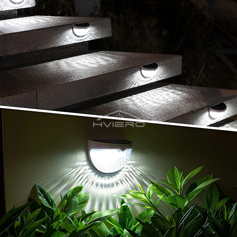 Outdoor LED Solar Fence Lamp Waterproof Wall Lights Warm White Path Lighting For Fence And Terrace 3