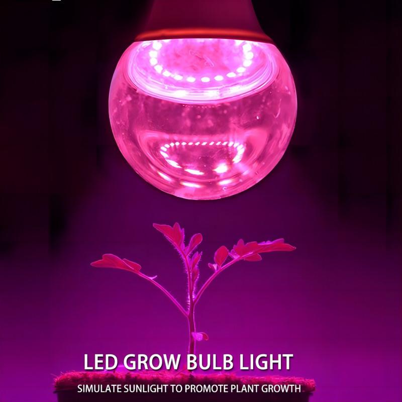 Full Spectrum Grow Light Bulb, LED Grow Lamp, Plant Light Bulbs Base