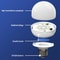 5W Rechargeable LED Lights, Battery Powered Bulbs, USB Fast Charging Timer, Detachable Base Magnetic