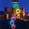 Outdoor Colorful Garden Lights 1 Set Of Vibrant Paw Print Solar Wind Chime Lights Easy Install Brig 3
