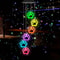 Outdoor Colorful Garden Lights 1 Set Of Vibrant Paw Print Solar Wind Chime Lights Easy Install Brig 4