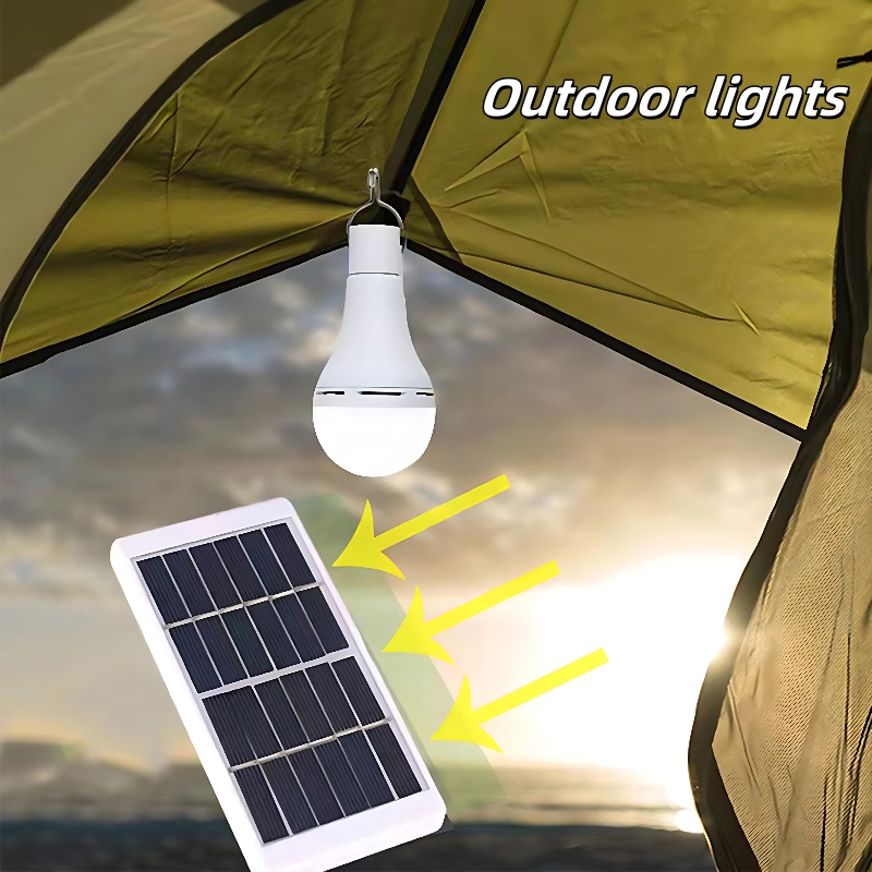 Solarpowered Emergency Outdoor LED Camping Lights Portable USB Solar Panel For Outdoor Garden Tent 0