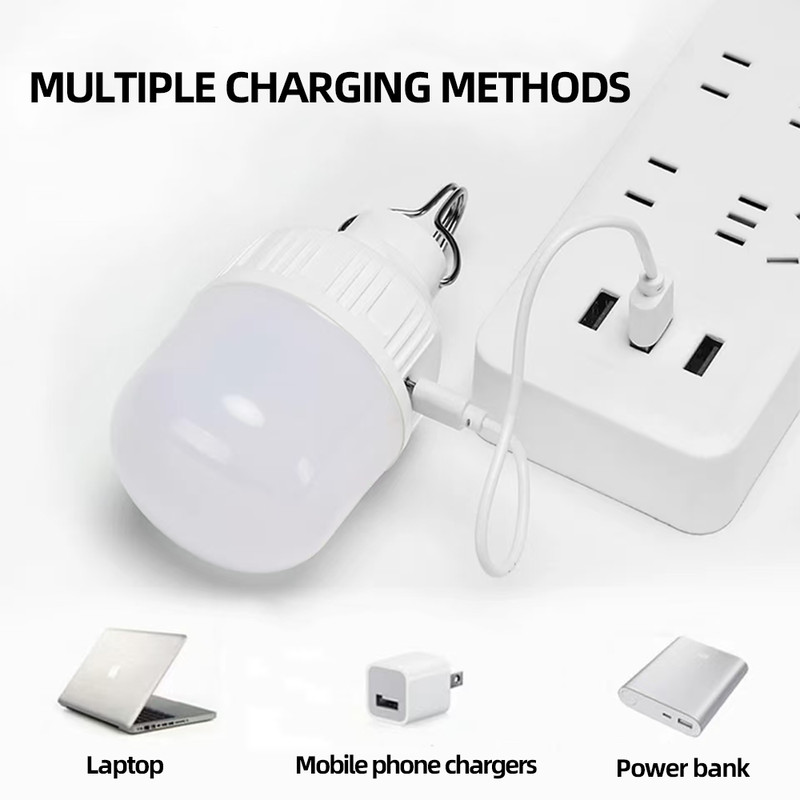 Rechargeable LED Flashlight Outdoor, Super Bright LED Camping Light, Portable Lantern with Hook and Lighting Modes