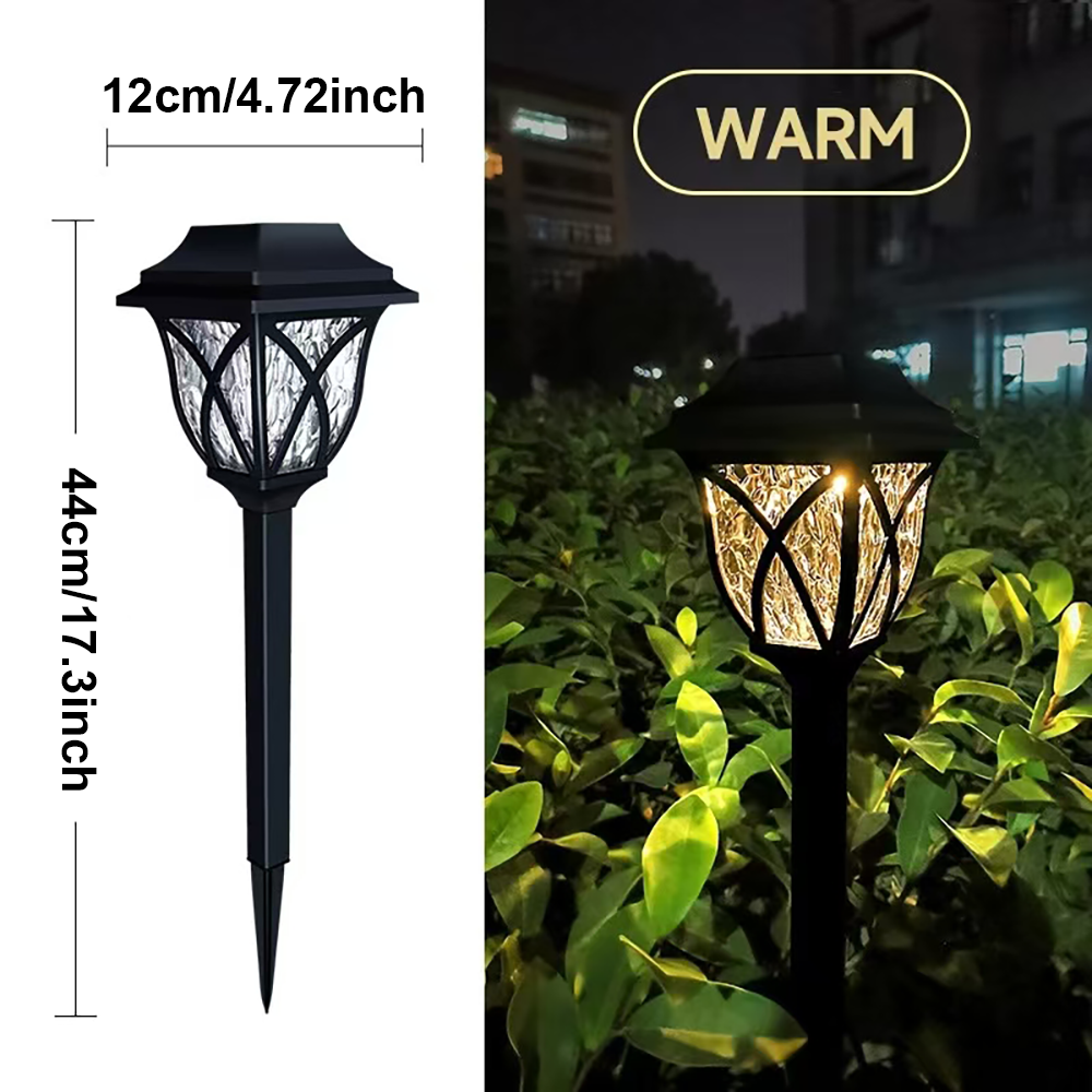 Miflame LED Solar Lawn Lights Outdoor, Waterproof Pathway Lamps, Warm Light for Villa Courtyard Landscape Decoration