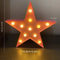 Red LED Pentagram Neon Light - Battery-Powered Star Wall Accent for Events & Girls Bedrooms
