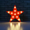 Red LED Pentagram Neon Light - Battery-Powered Star Wall Accent for Events & Girls Bedrooms