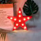 Red LED Pentagram Neon Light - Battery-Powered Star Wall Accent for Events & Girls Bedrooms