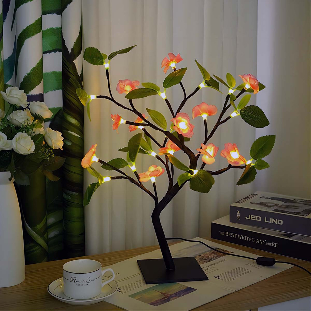 Gift Creative Luminescent Styling Light LED Peach Blossom Plum Blossom Tree Lamp Interior Decorativ 0